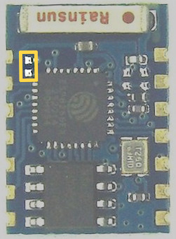  Reset Modifikation ESP8266 ESP-03